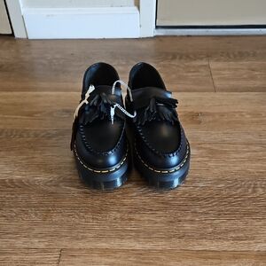 Dr. Martens Adrian Quad Black Tassel Loafers - Size 7